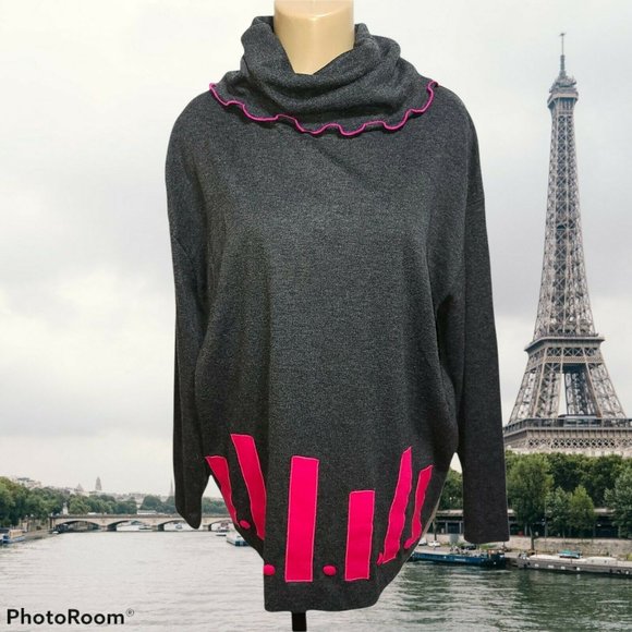 Meet in Miami Vintage 80s Top Geometric Mod - Picture 1 of 9